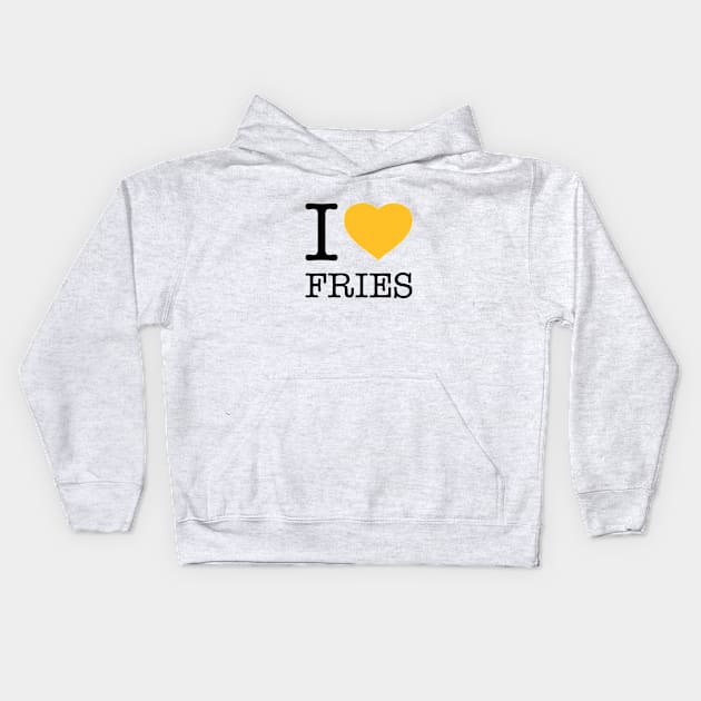 I LOVE FRIES Kids Hoodie by eyesblau